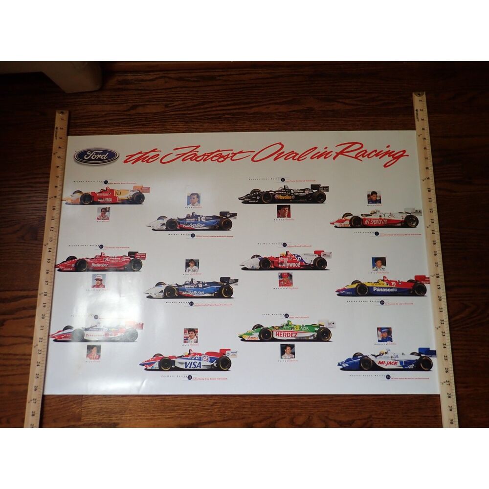 CART Poster 36x24 FORD The Fastest Oval in Racing Andretti Goodyear Indycar